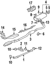 Foto de Tubo del escape Original para Mitsubishi Outlander 2007 2008 2009 2010 Marca Mitsubishi N�mero de Parte MN135597