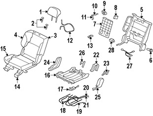 Foto de Panel posterior de Asiento Original para Mitsubishi Outlander Marca Mitsubishi Nmero de Parte 6902A358