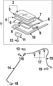 Foto de Sello del Techo Corredizo Original para Mitsubishi Outlander Mitsubishi Lancer Marca Mitsubishi Nmero de Parte 5852A003