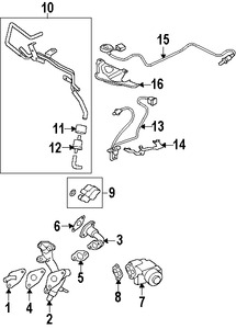 Foto de Manguera de retroalimentacin de presin EGR Original para Mitsubishi Outlander Mitsubishi Outlander Sport Marca Mitsubishi Nmero de Parte 1582A101