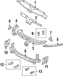 Foto de Barra sujecin soporte del radiador Original para Mitsubishi Outlander 2010 2011 2012 2013 Marca Mitsubishi Nmero de Parte 5256A852