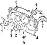 Foto de Aspa del ventilador de enfriamiento del motor Original para Mitsubishi Outlander 2010 2011 2012 2013 2009 2008 Marca Mitsubishi Nmero de Parte 1355A132