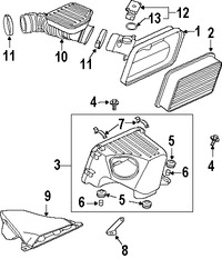 Foto de Caja del Filtro de Aire Original para Mitsubishi Endeavor Marca Mitsubishi Nmero de Parte MR571394