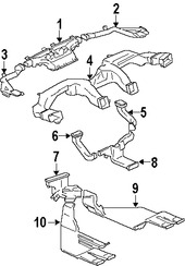 Foto de Ducto de Aire del Panel de Instrumentos Original para Mitsubishi Endeavor Marca Mitsubishi N�mero de Parte MR513464