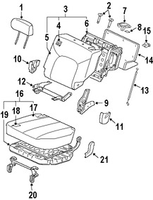 Foto de Cubierta de Asiento Original para Mitsubishi Endeavor 2006 2007 2008 2010 2011 Marca Mitsubishi Nmero de Parte 6912A159XA