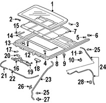 Foto de Motor del Techo Corredizo Original para Mitsubishi Endeavor Marca Mitsubishi N�mero de Parte MN159297