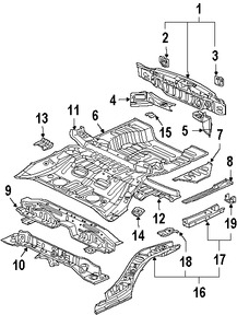 Foto de Travesano Plataforma de Piso Original para Mitsubishi Endeavor Marca Mitsubishi Nmero de Parte MR972898