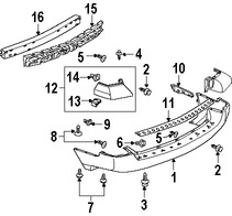 Foto de Soporte de cubierta de parachoques Original para Mitsubishi Endeavor Marca Mitsubishi Nmero de Parte MR574196