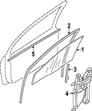 Foto de Cristal de Puerta Original para Mitsubishi Endeavor Marca Mitsubishi Nmero de Parte MR565483