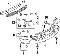 Foto de Soporte de cubierta de parachoques Original para Mitsubishi Endeavor Marca Mitsubishi Nmero de Parte MR574195