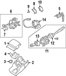 Foto de Interruptor del limpiaparabrisas Original para Mitsubishi Lancer Mitsubishi Eclipse Mitsubishi Galant Marca Mitsubishi Nmero de Parte 8612A001