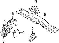 Foto de Montura de Transmisin Automtica Original para Mitsubishi Montero Sport 1997 1998 1999 Marca Mitsubishi Nmero de Parte MR210873