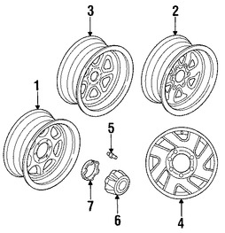 Foto de Tapon / Tapacubo / Taza de la Rueda Original para Mitsubishi Montero Sport Marca Mitsubishi Nmero de Parte MR150558