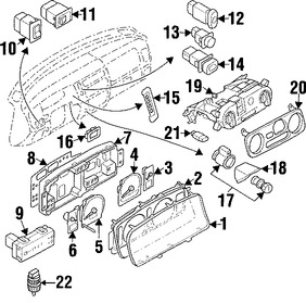 Foto de Interruptor Control de Crucero Original para Mitsubishi Montero Sport Marca Mitsubishi Nmero de Parte MR240255