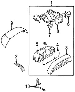 Foto de Panel de Instrumentos Original para Mitsubishi Montero Sport 1997 1998 1999 Marca Mitsubishi Nmero de Parte MR769400