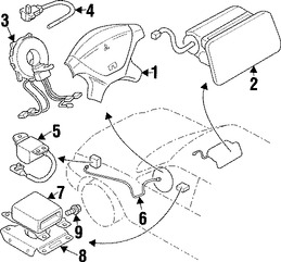 Foto de Sensor de impacto del Air Bag Original para Mitsubishi Montero Sport Marca Mitsubishi Nmero de Parte MR158561