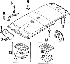 Foto de Techo Interior Original para Mitsubishi Montero Sport Marca Mitsubishi Nmero de Parte MR769328