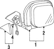 Foto de Espejo retrovisor exterior Original para Mitsubishi Montero Sport Marca Mitsubishi Nmero de Parte MR300087