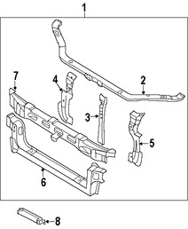 Foto de Barra sujecin soporte del radiador Original para Mitsubishi Lancer 2004 2005 2006 2007 Marca Mitsubishi Nmero de Parte MN150586