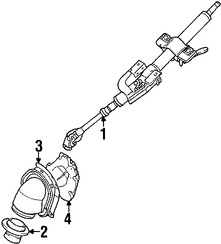 Foto de Columna de Direccion Original para Mitsubishi Lancer 2006 2007 Marca Mitsubishi Nmero de Parte MN100496