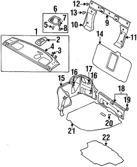 Foto de Panel de maletero Original para Mitsubishi Lancer 2002 2003 2004 2005 2006 2007 Marca Mitsubishi Nmero de Parte MR444263