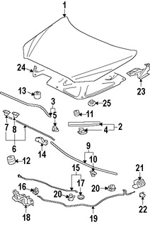 Foto de Panel de Cap Original para Mitsubishi Lancer Marca Mitsubishi Nmero de Parte 5900A209