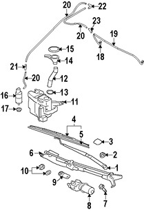 Foto de Boquilla del Limpiaparabrisas Original para Mitsubishi Lancer Marca Mitsubishi Nmero de Parte 8265A083