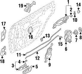 Foto de Clip del Botn de Puerta Original para Mitsubishi Diamante Mitsubishi Galant Mitsubishi Mirage Mitsubishi Montero Sport Mitsubishi Endeavor Mitsubishi Lancer Marca Mitsubishi Parte #MB590578