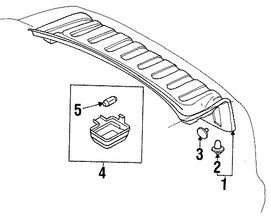 Foto de Luz de cortesa Original para Mitsubishi Diamante Mitsubishi Galant Mitsubishi Lancer Mitsubishi Mirage Marca Mitsubishi Nmero de Parte MB529091