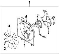 Foto de Aspa del ventilador de enfriamiento del motor Original para Mitsubishi Eclipse Dodge Stratus Chrysler Sebring Marca Mitsubishi Nmero de Parte MR568194