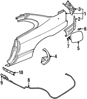 Foto de Actuador del Seguro Puerta de Combustible Original para Dodge Eagle Mitsubishi Chrysler Plymouth Marca Mitsubishi Nmero de Parte MB023335