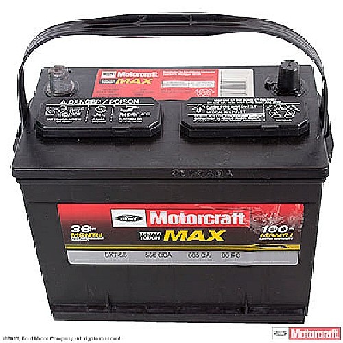 Foto de Batera para Ford Mercury Lincoln Kia American Motors Marca MOTORCRAFT Tested Tough Max Nmero de Parte BXT-56