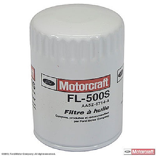 Foto de Filtro de aceite del Motor para Dodge Jeep Buick Cadillac Chevrolet GMC Ford Lincoln Mercury Mitsubishi... Marca MOTORCRAFT Nmero de Parte #FL-500S