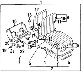 Foto de Bastidor de Asiento Original para Nissan Frontier Marca NISSAN Nmero de Parte 883018B600