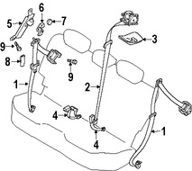 Foto de Stop del Boton de Hebilla de Cinturon de Seguridad Original para Nissan Murano Nissan  Nissan Titan Marca NISSAN Nmero de Parte 8783656C00