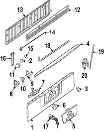 Foto de Manilla de Puerta Posterior Original para Nissan Titan Marca NISSAN N�mero de Parte 906067S200