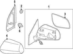 Foto de Cubierta de Espejo Retrovisor Externo Original para Nissan  Nissan Cube Marca NISSAN Nmero de Parte K63741FC0A