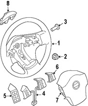 Foto de Aro de Claxon / Bocina Original para Nissan Armada 2007 2008 2009 2010 2011 2012 Marca NISSAN Nmero de Parte 11375ZC08A