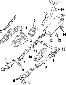 Foto de Convertidor Cataltico Original para Nissan Frontier 2007 2008 Nissan Pathfinder 2008 Nissan Xterra 2008 Marca NISSAN Remanufacturado Nmero de Parte 20020ZP50A