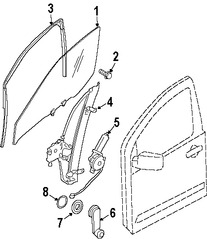 Foto de Cristal de Puerta Original para Nissan Frontier Nissan Xterra Nissan Pathfinder Marca NISSAN Nmero de Parte 80300EA010