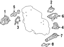 Foto de Montura de Transmisi�n Autom�tica Original para Nissan Cube 2009 2010 2011 2012 2013 2014 Marca NISSAN N�mero de Parte 11360ED000
