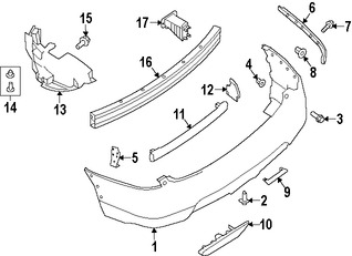 Foto de Clip de la tapa de la extensin del parachoques Original para Nissan Rogue 2014 2015 2016 2017 Marca NISSAN Nmero de Parte 76882EY10A