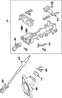 Foto de Eje de Columna de Direcci�n Original para Nissan 370Z Marca NISSAN N�mero de Parte 488221EA1A