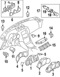 Foto de Interruptor para deshabilitar Air Bag lado Pasajero Original para Nissan 370Z Marca NISSAN Nmero de Parte 250201EA0A