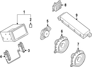 Foto de Perilla de Radio Original para Nissan Leaf 2016 2017 Marca NISSAN Nmero de Parte 283953NA3A