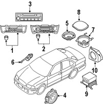 Foto de Cobertor de Altavoz Original para Nissan Sentra Marca NISSAN Nmero de Parte 281755M204