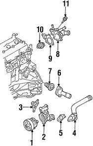 Foto de Termostato del refrigerante del motor Original para Nissan  Infiniti Marca NISSAN Nmero de Parte 21200EA000