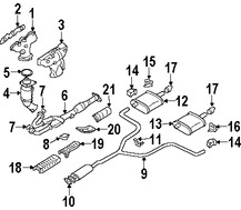 Foto de M�ltiple de Escape Original para Infiniti I35 Nissan Altima Nissan Murano Nissan Maxima Marca NISSAN N�mero de Parte 140068J100