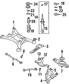 Foto de Buje del Mu�on de Suspensi�n Original para Nissan Altima 2005 2006 Marca NISSAN N�mero de Parte 551579J400