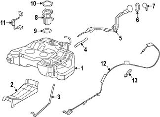 Foto de Tapa del tanque de combustible Original para Nissan Infiniti Marca NISSAN N�mero de Parte 172519BD0E